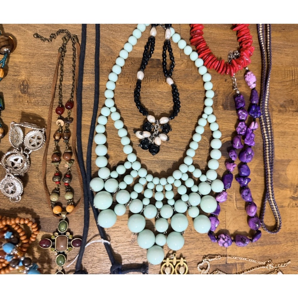 3‎ LBS Jewelry Vintage Modern 93 Pieces Necklace Earrings Bracelet - Picture 11 of 16